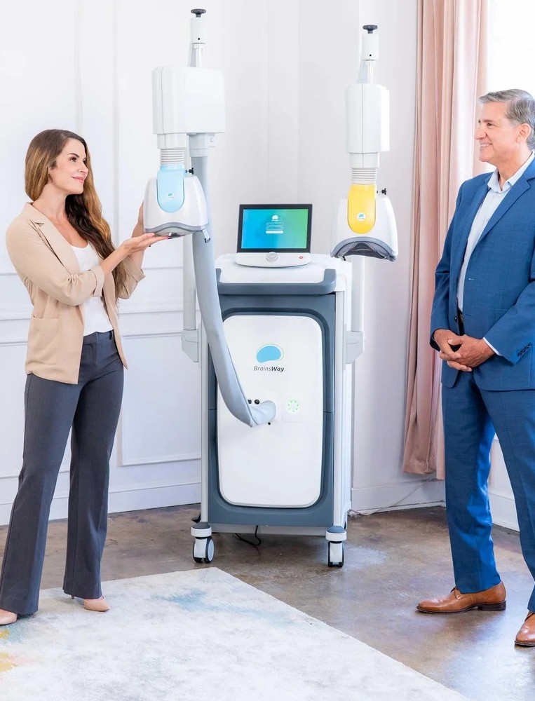 TMS device and patient
